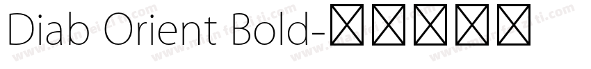 Diab Orient Bold字体转换
